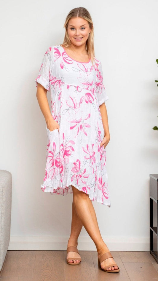 The Petal Whisper Midi Dress