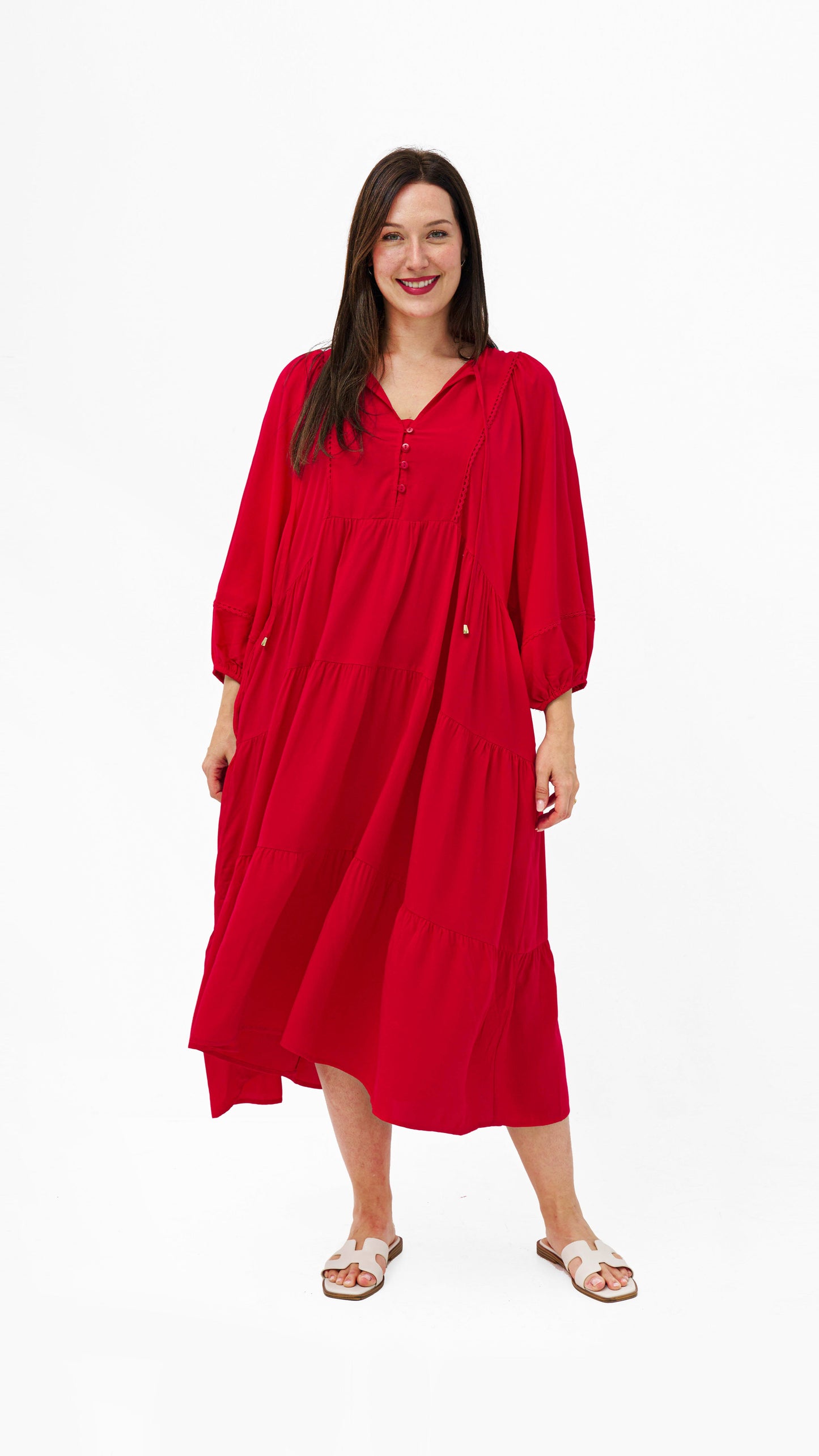 The Ruby Tiered Midi Dress