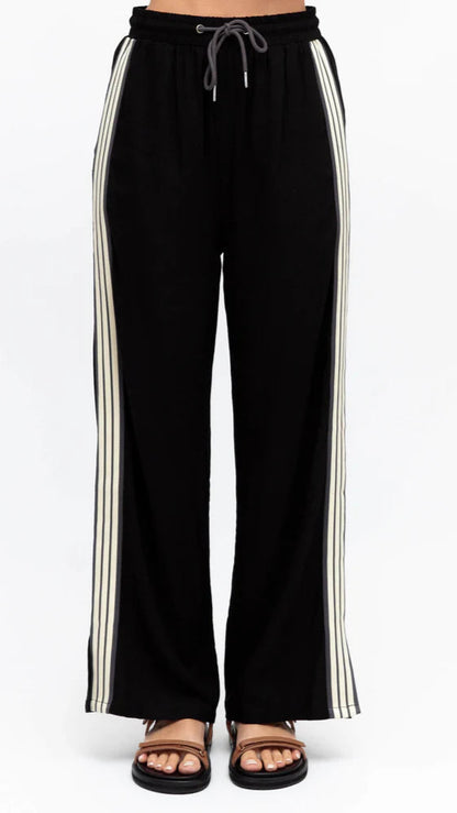 The Elite Stripe Pants - Black Edition