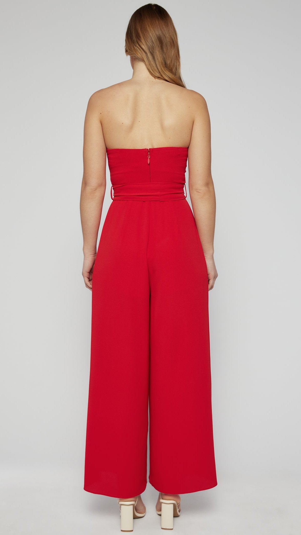 The Scarlet Tie Jumpsuit - Red