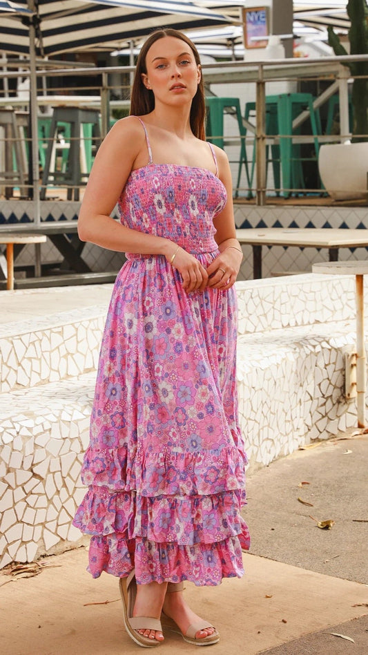 The Floral Fusion Dress - Pink