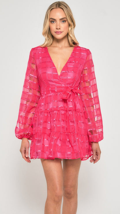 The Organza Party Dress - Pink & Black