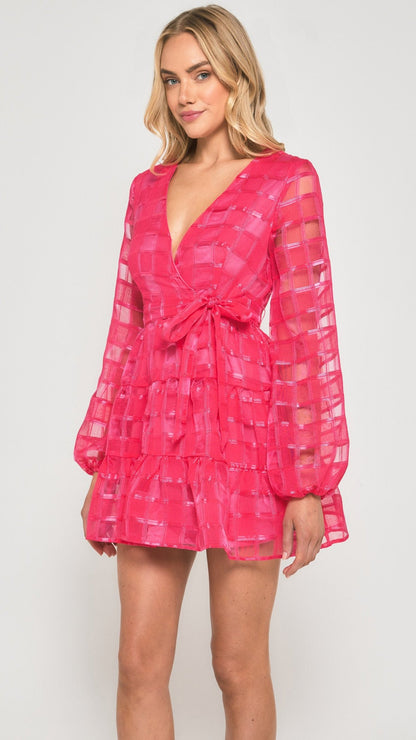 The Organza Party Dress - Pink & Black