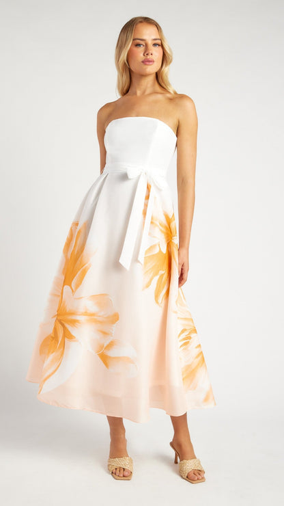 The Peachy Delight Midi Dress