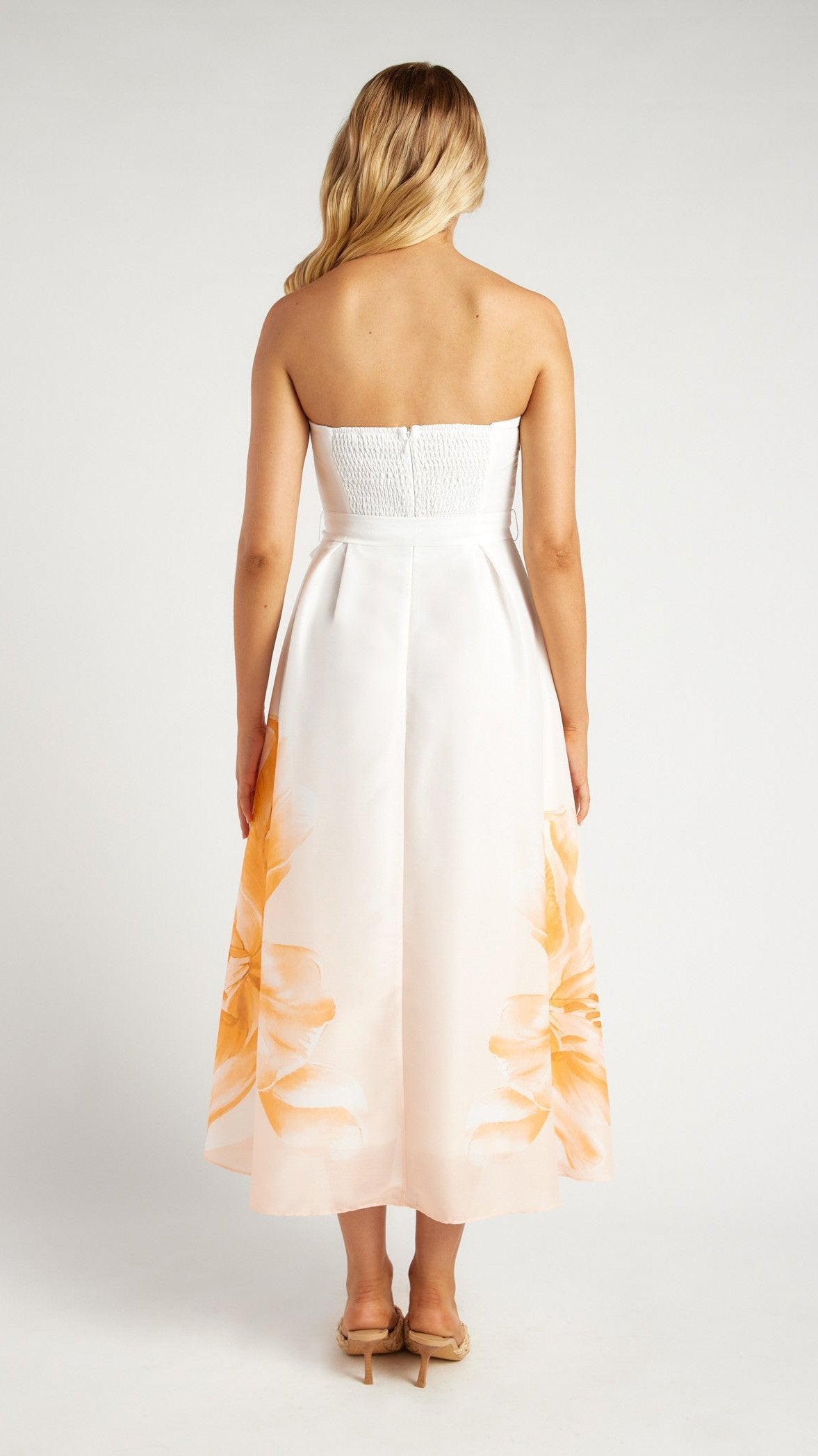 The Peachy Delight Midi Dress