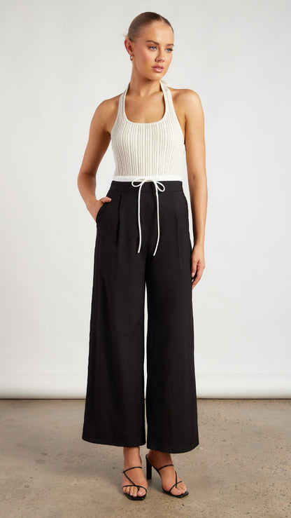 The Monochrome Luxe Wide-Leg Pants